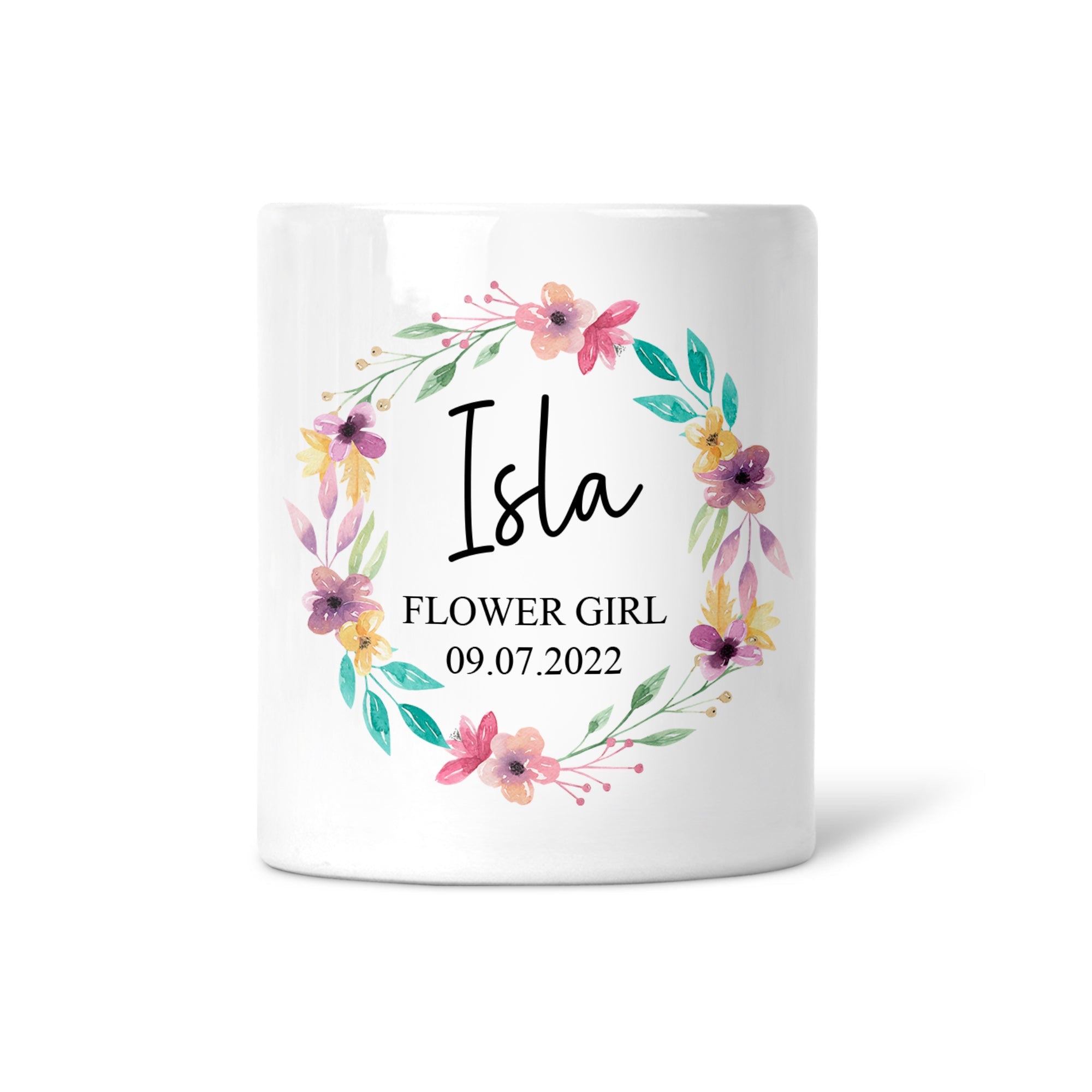 Personalised Money Box for Flower Girl - Chicken Craft Ltd