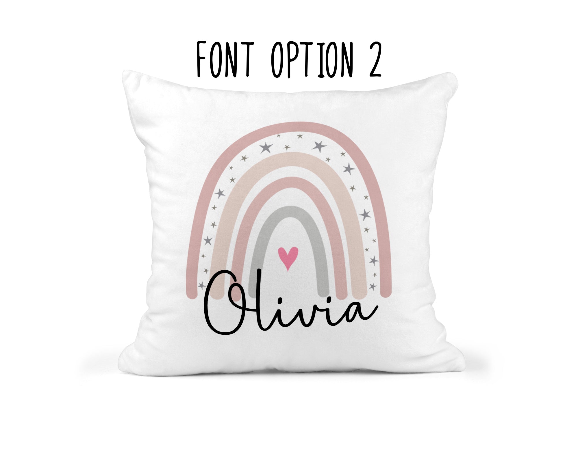 Personalised Rainbow Cushion - Chicken Craft Ltd