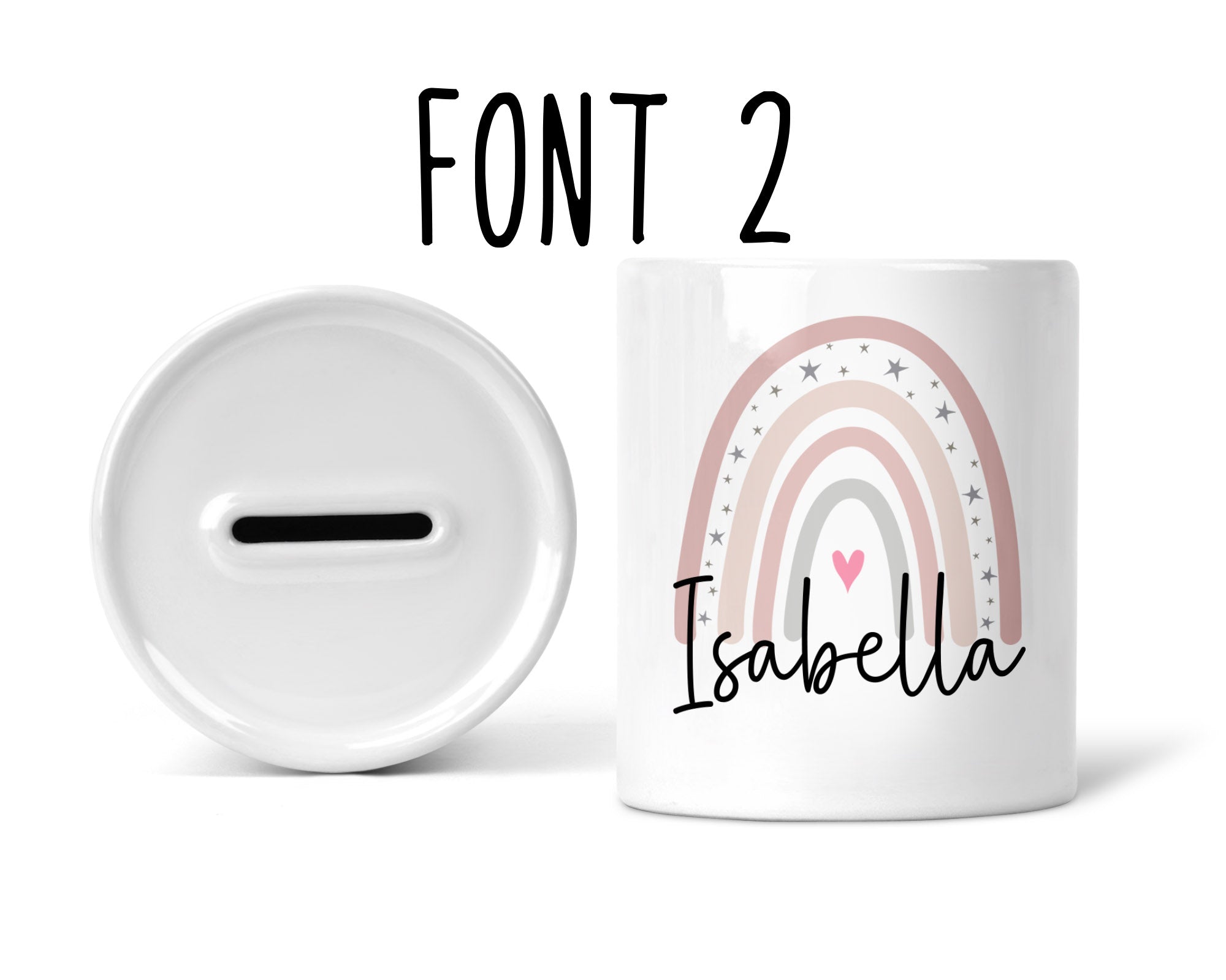 Personalised Rainbow Money Box - Chicken Craft Ltd