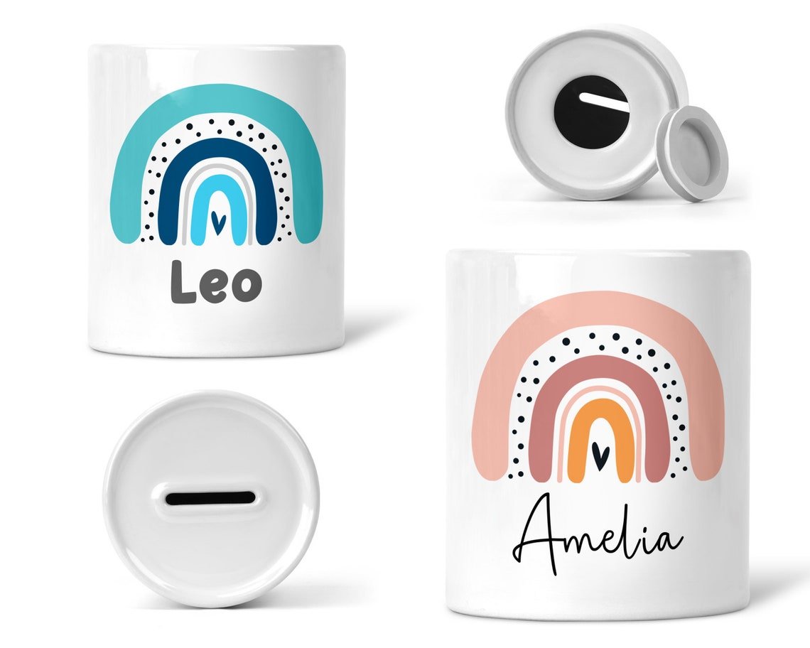 Personalised Rainbow Money Box - Chicken Craft Ltd