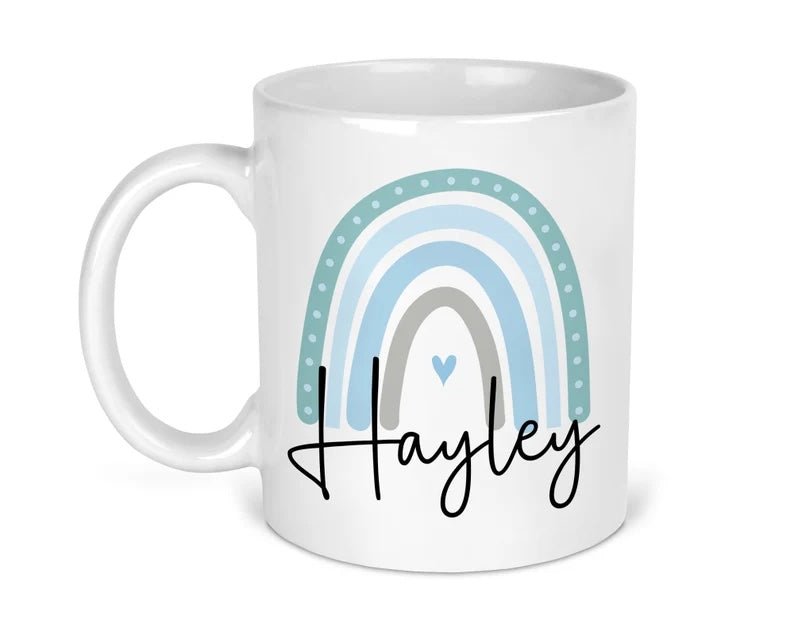Personalised Rainbow Mug with Name - Chicken Craft Ltd