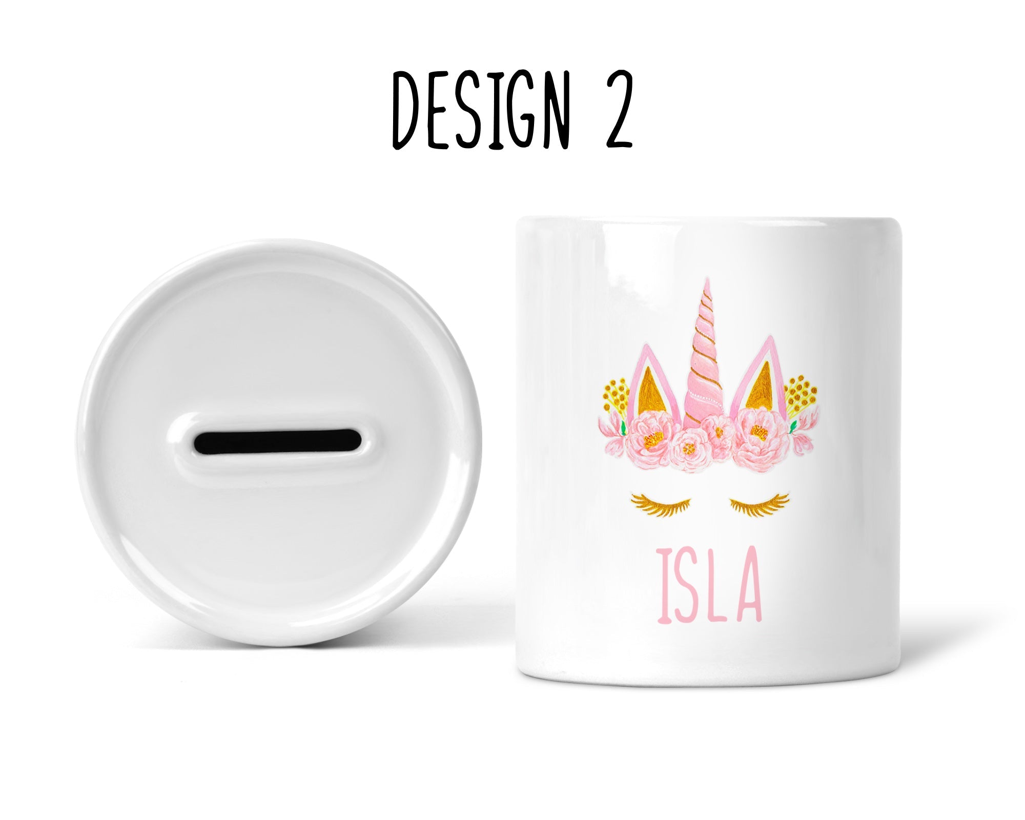 Personalised Unicorn Money Box - Chicken Craft Ltd