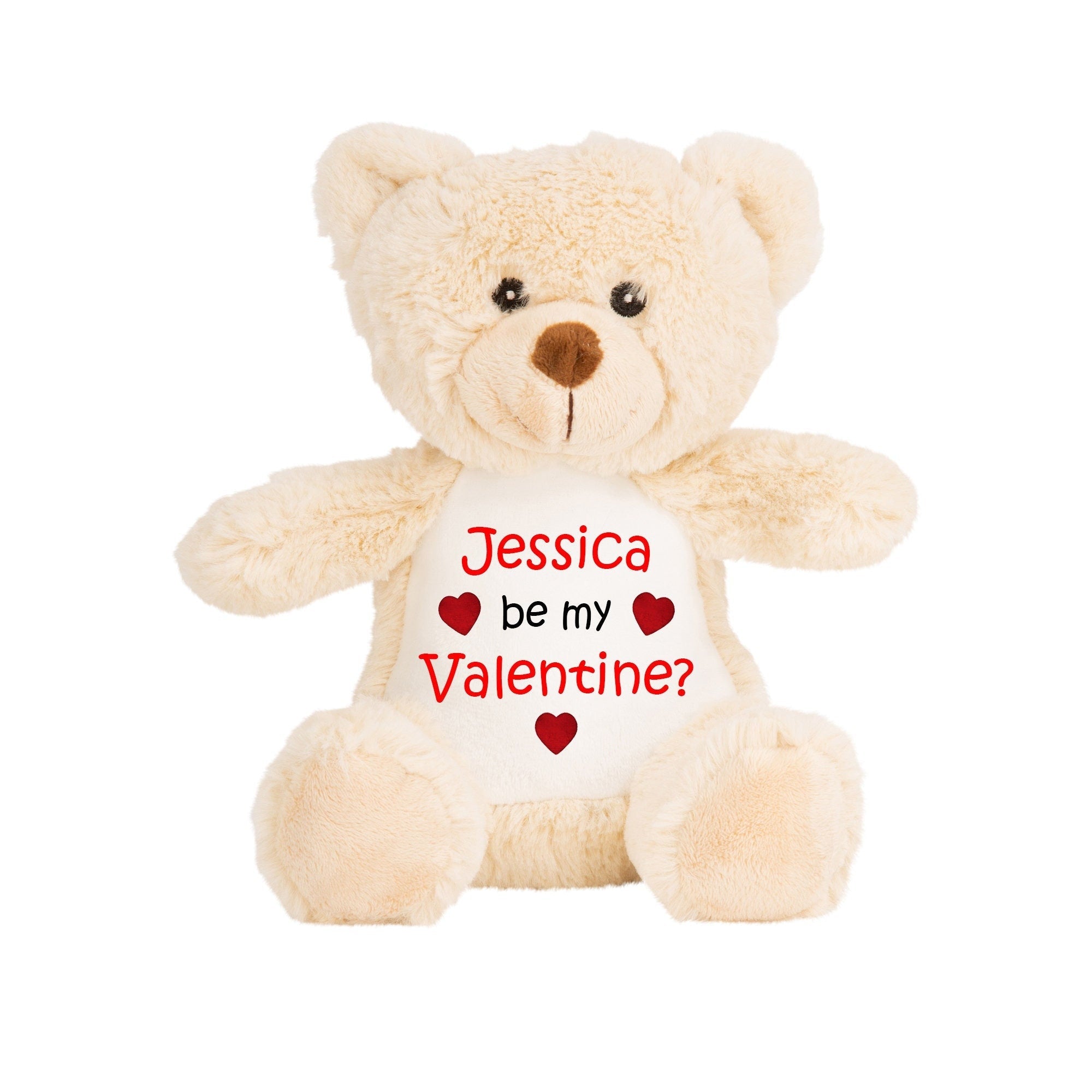 Personalised Valentines Teddy Bear - Chicken Craft Ltd