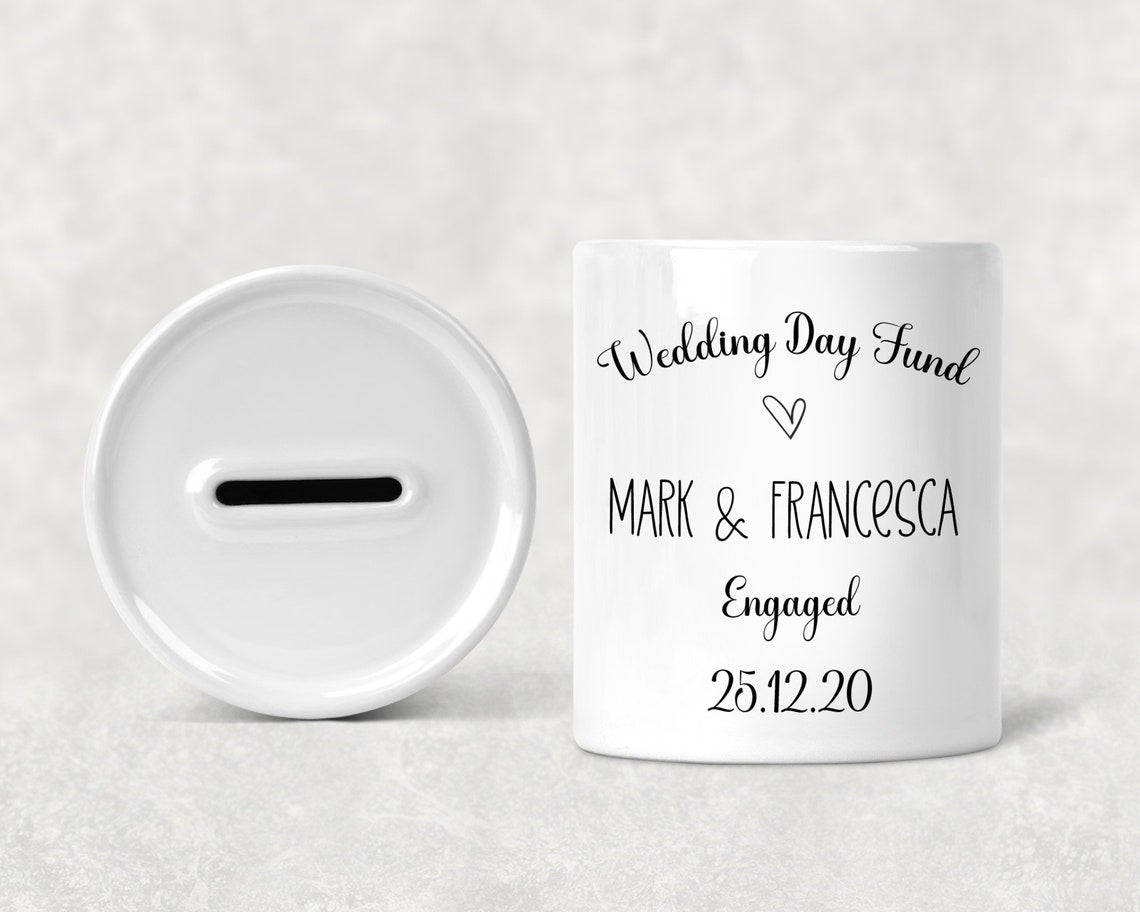 Personalised Wedding Fund Money Box - Chicken Craft Ltd